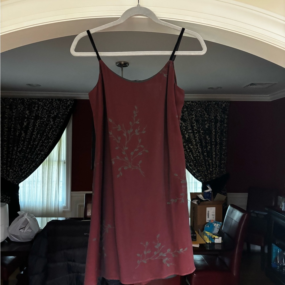 Floral Slip Dress in Burgundy